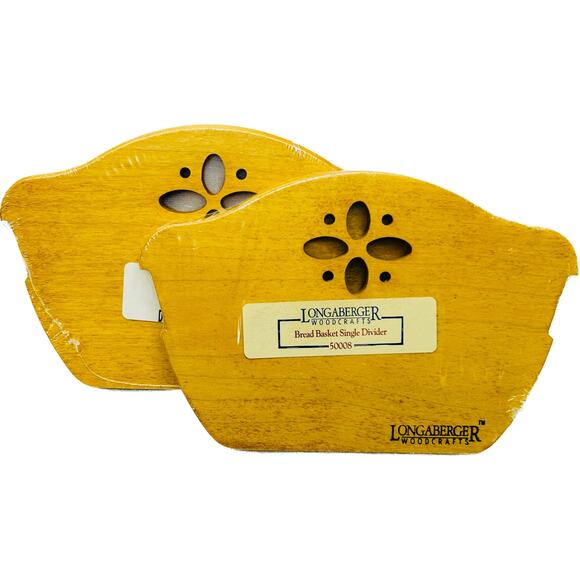 Longaberger Woodcrafts Bread‎ Basket Divider Lot of 2 50008 Wood Sealed NEW - Picture 1 of 5